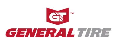 General Tire logo in red and gray with stylized GT emblem above the company name