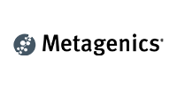 Metagenics logo in black on a white background