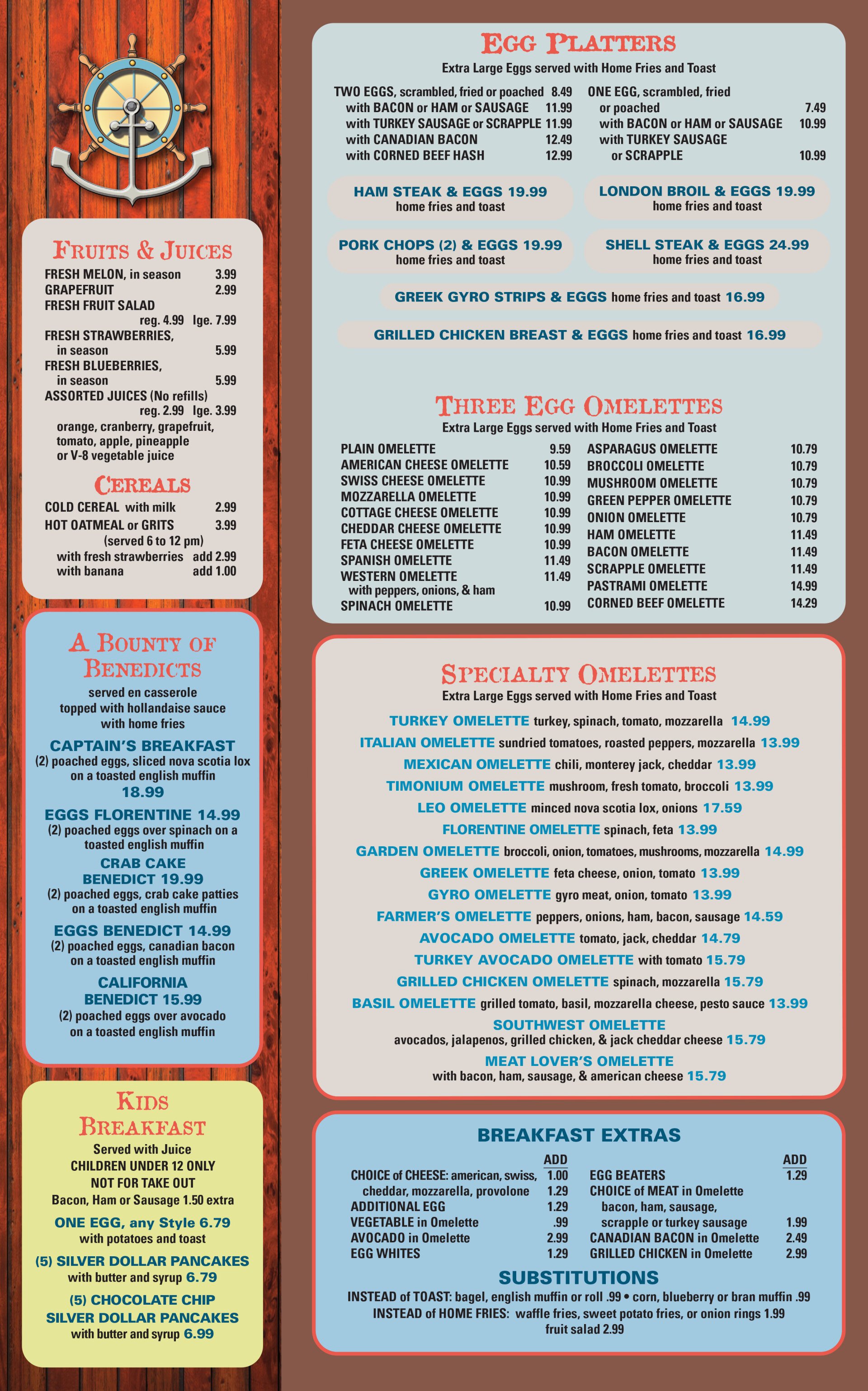 Nautilus DinerRestaurant Timonium Menu Timonium, MD