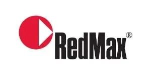 RedMax logo: a red circle with a white right-pointing triangle, next to the word 