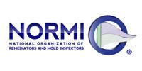 NORMI logo with blue and green circular swoosh and “National Organization of Remediators and Mold Inspectors” text