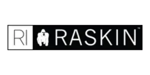 Logo for Raskin with text 
