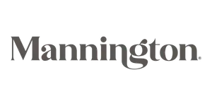 Mannington logo in dark gray font on white background.