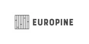 Europine logo: a square graphic of vertical wood pieces next to the text 