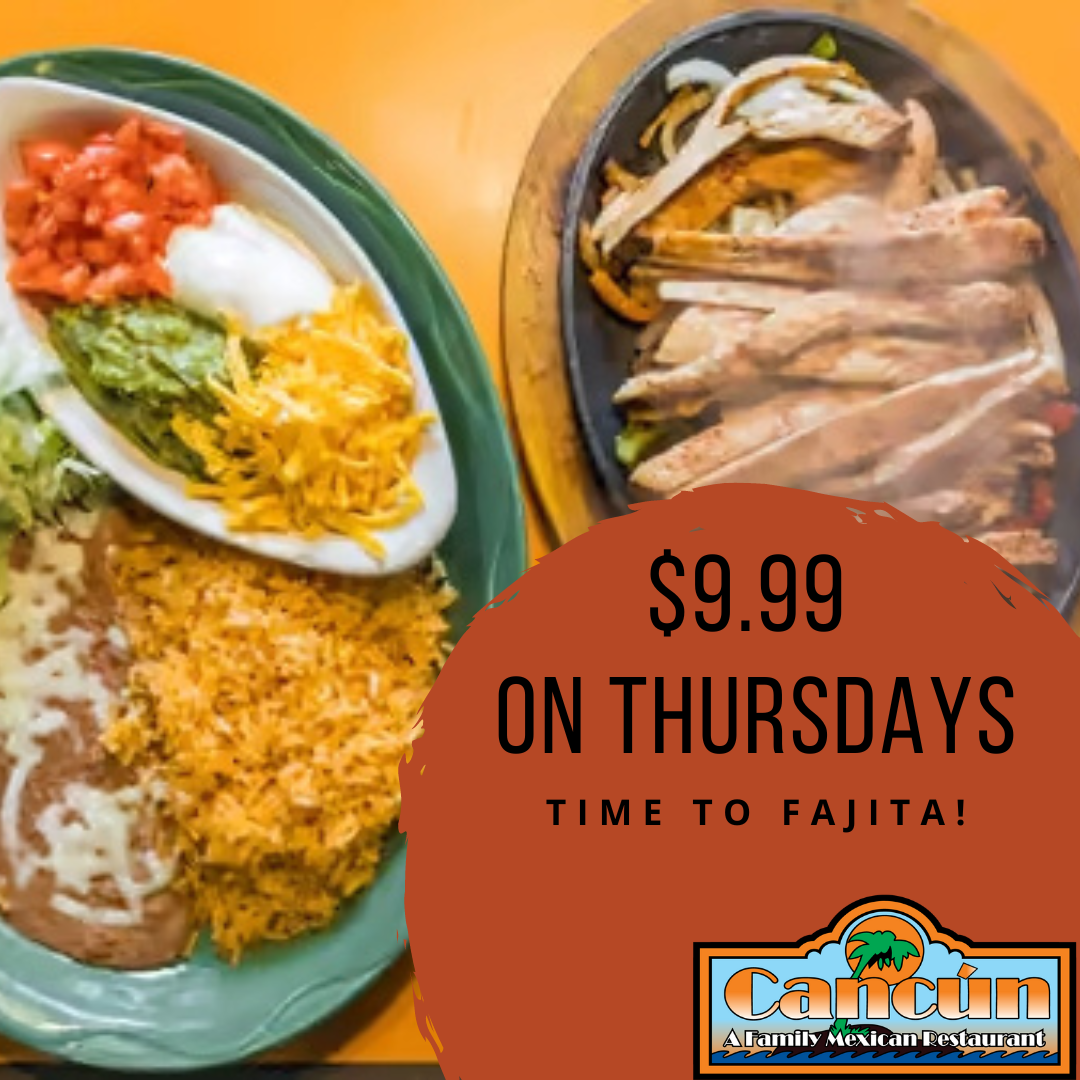 Cancun Family Mexican Restaurant Specials Menu Kingston MA