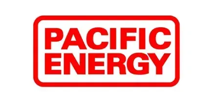 Red and white Pacific Energy logo in a rounded-corner rectangle.