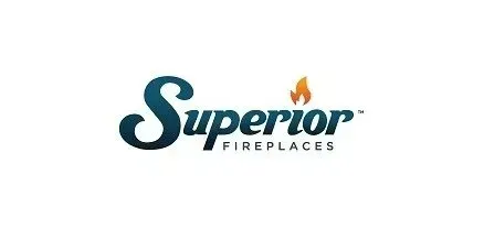 Logo for Superior Fireplaces, featuring the word