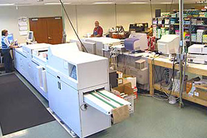 Inside at RHL printing shop.