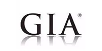 GIA logo in black serif letters with a mirrored reflection on a white background