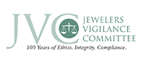 JVG Jewellers Vigilance Committee logo with green scales icon and “100 Years of Ethics, Integrity, Compliance.”