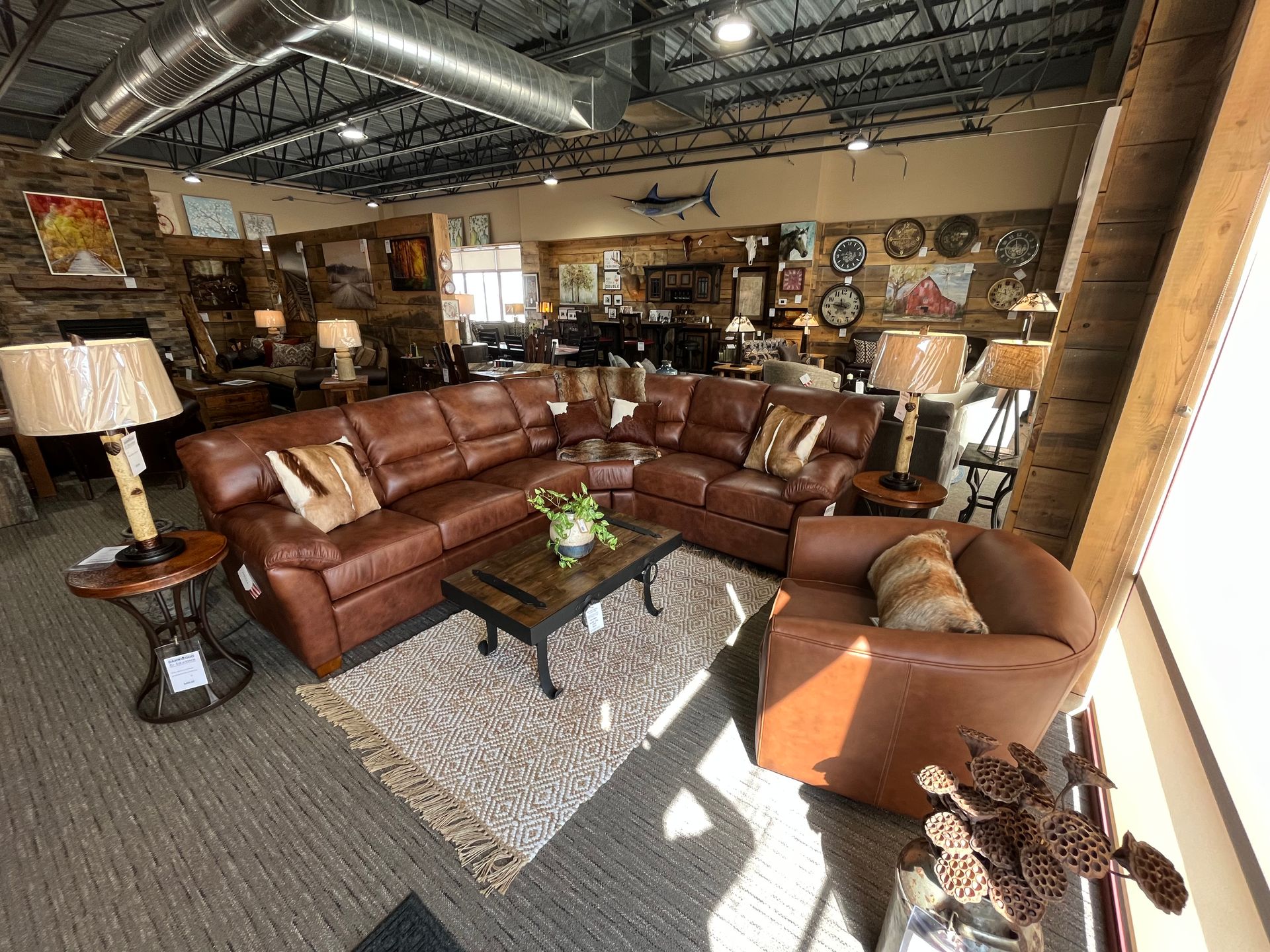 Custom Furniture Lincoln, NE Barnwood & Leather