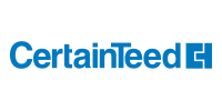 Blue CertainTeed brand logo featuring the text 
