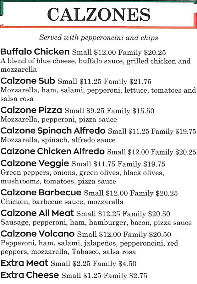 Mimmo's Pizza Menu3 Carterville, IL
