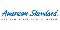American Standard Heating & Air Conditioning logo in blue and black on a white background