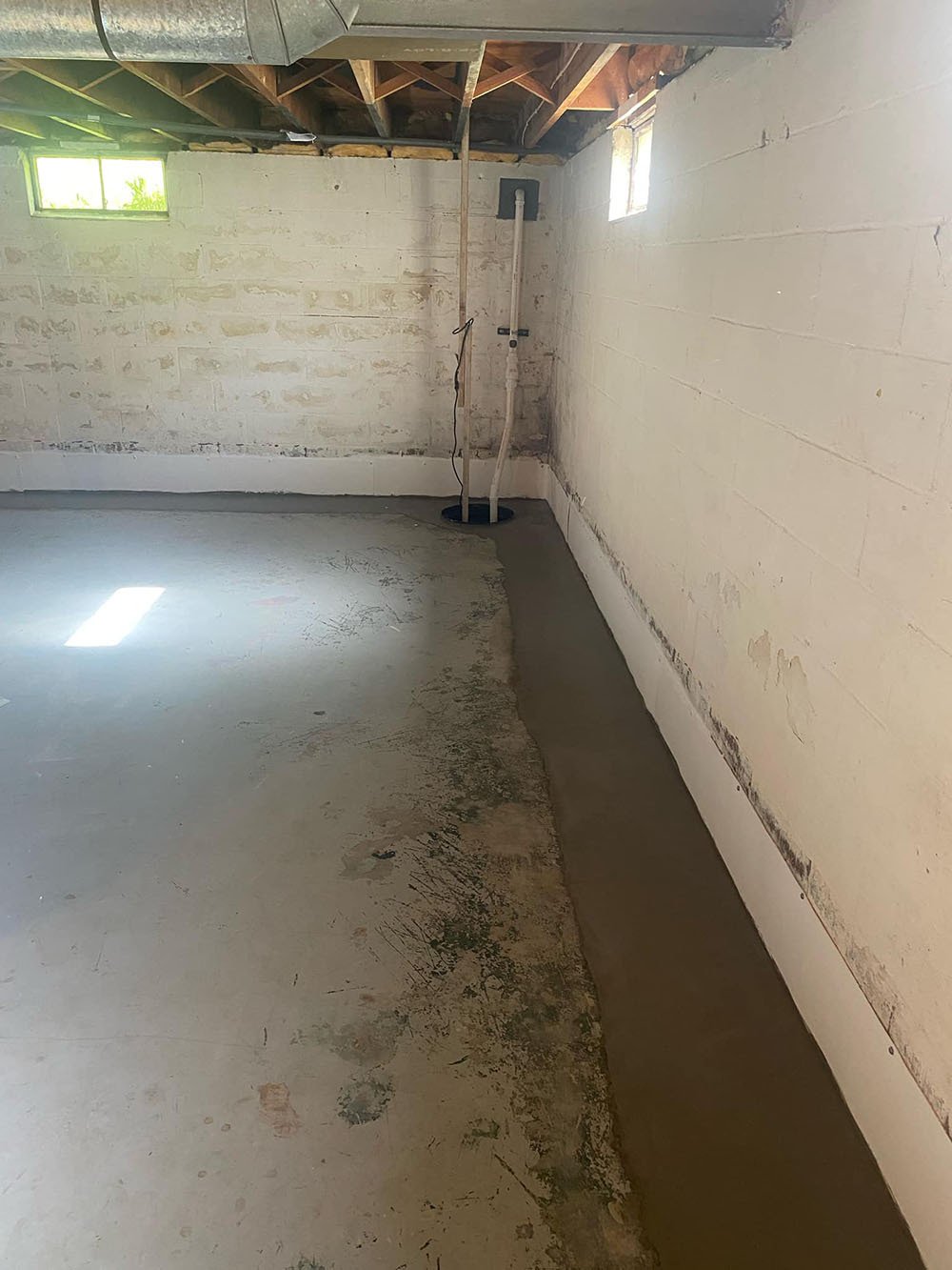 Basement Drain Tile Rockford, IL Brady's Waterproofing & Concrete