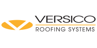 Logo for Versico Roofing Systems: gold oval with 