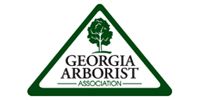 Georgia Arborist Association logo with a green triangle and tree icon