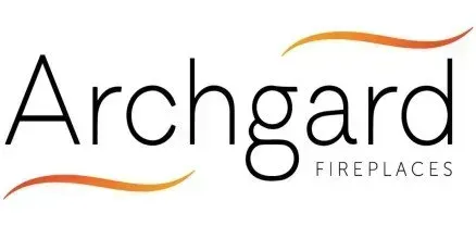 Archgard Fireplaces logo with arched flames.