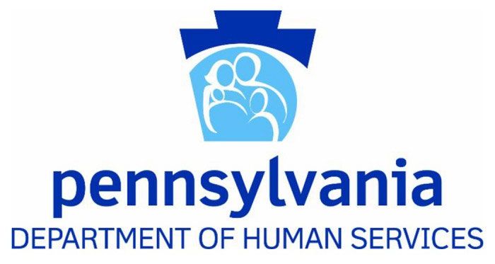 Pennsylvania Department of Human Services logo with blue text and family icon