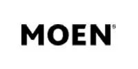The black logo of the faucet and fixture manufacturer Moen, with a small registered trademark symbol to its right.