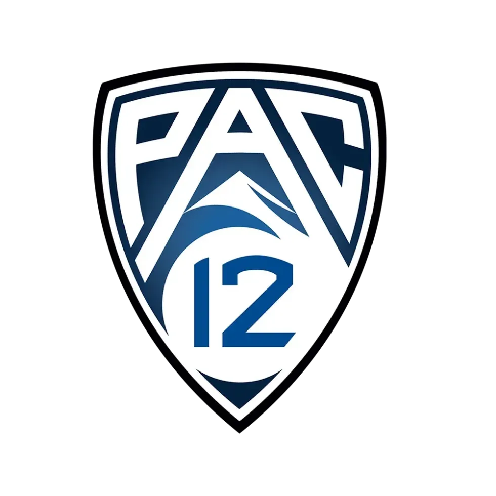 PAC-12 logo in navy blue and white shield design