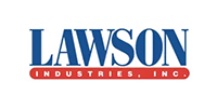 Lawson Industries Inc. logo, blue text 