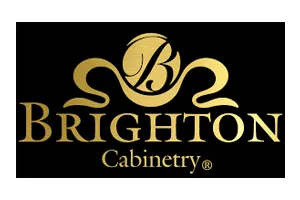 Gold logo on black background: 