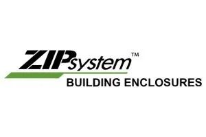 ZIP System logo: Black and green text on a white background, 