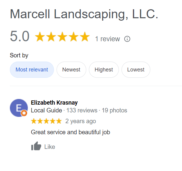 Reviews Marcell Landscaping LLC