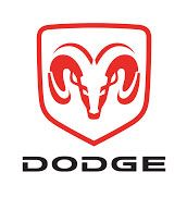 Red Dodge ram head logo centered above the word 