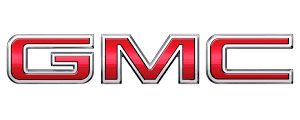 The red, metallic-textured GMC logo on a white background.