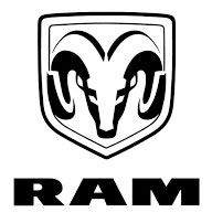The Ram Trucks logo, featuring a stylized ram's head inside a shield shape above the word 