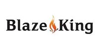 Blaze King logo with text and flame icon.