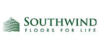 Southwind Floors for Life logo with green striped globe icon and dark green text