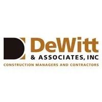 DeWitt & Associates, Inc. logo with brown text, black and gold square, and the tagline 