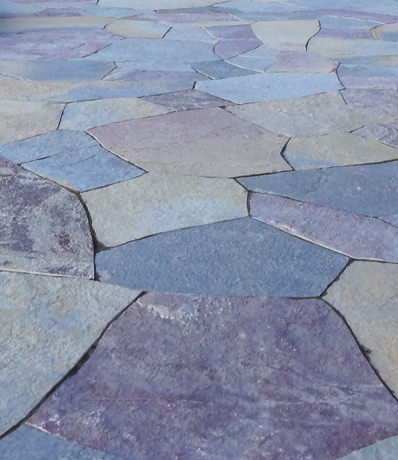 Limestone Walls New York Blue Flagstone Des Moines, IA