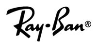 Ray-Ban logo in black script on a white background