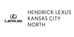 Hendrick Lexus Kansas City North logo. Lexus logo and text on white background.