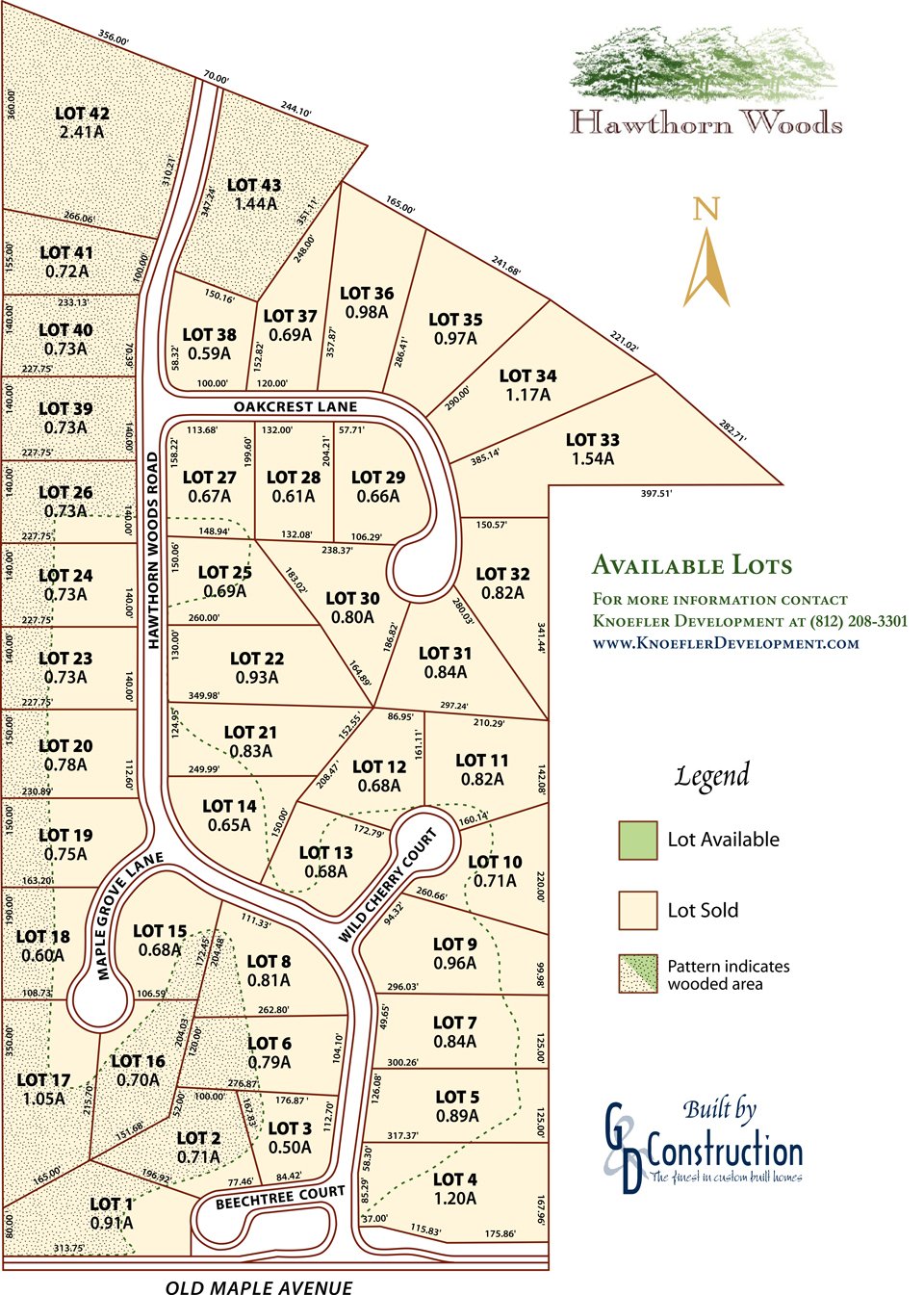 Hawthorn Woods Phase I Lots Building Sites Terre Haute IN