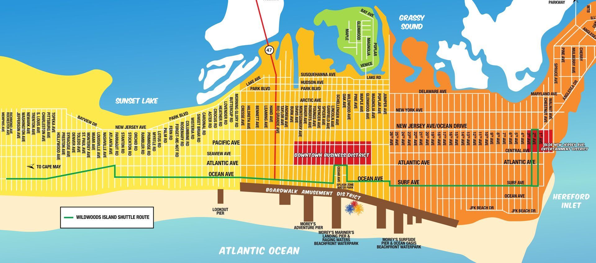 Wildwood & Ocean City Shuttle Routes Atlantic City, NJ