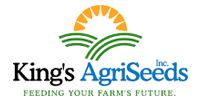 King’s AgriSeeds logo with sun and green field over blue and black text, “Feeding your farm’s future.”