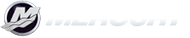 Gray circular logo with a stylized white “M” on a pale background