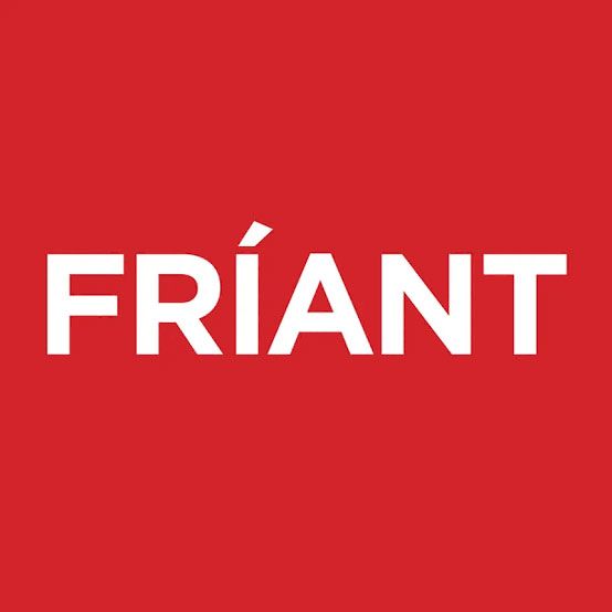 White FRÍANT wordmark on a red background.