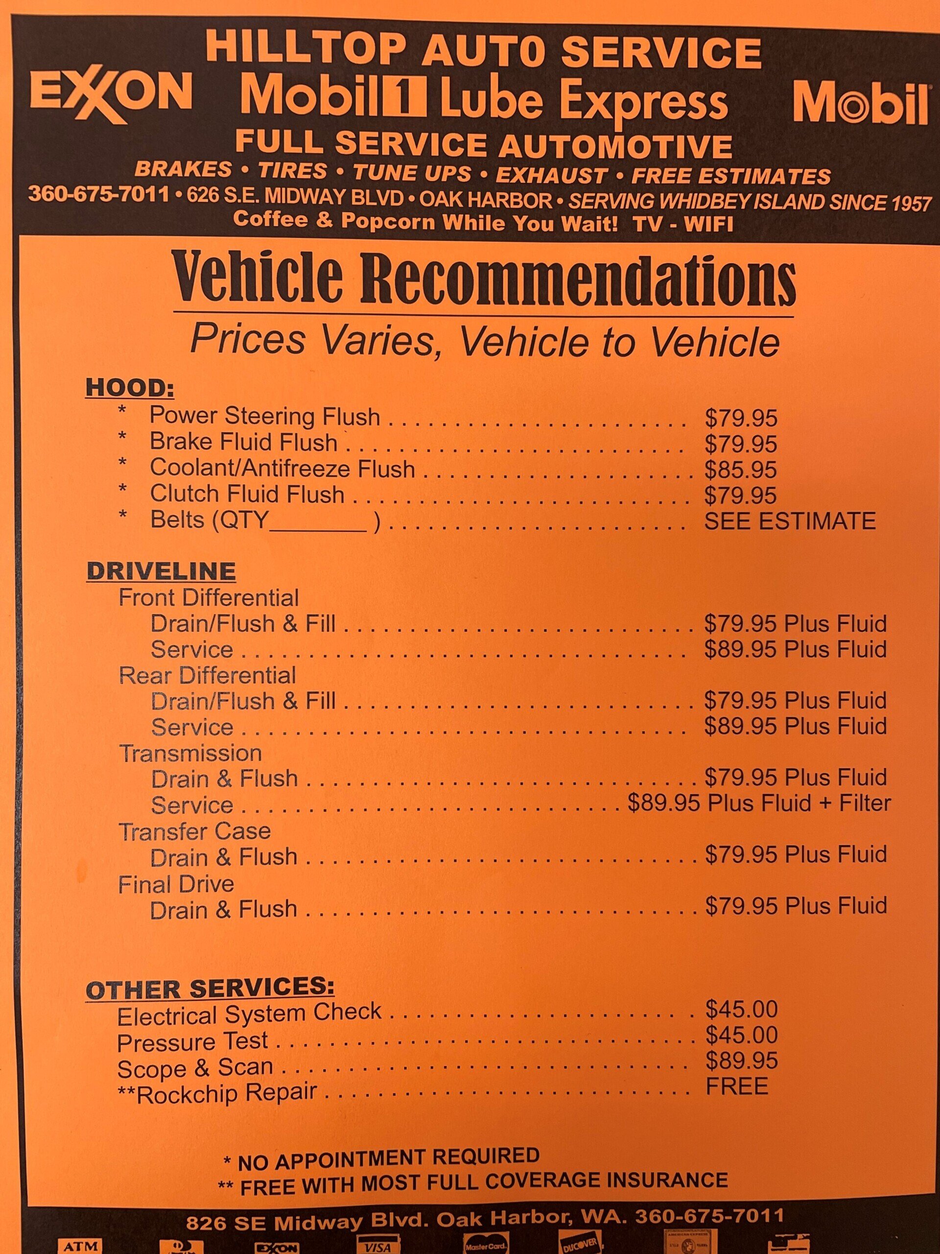 Hilltop Auto Service Auto Garage Oak Harbor, WA