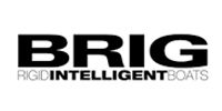 BRIG logo with bold black text and the tagline “Rigid Intelligent Boats” in gray and black