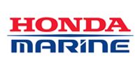 Honda Marine logo in red and blue on a white background