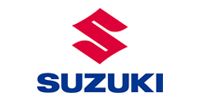 Suzuki logo with red stylized “S” above blue wordmark on a white background