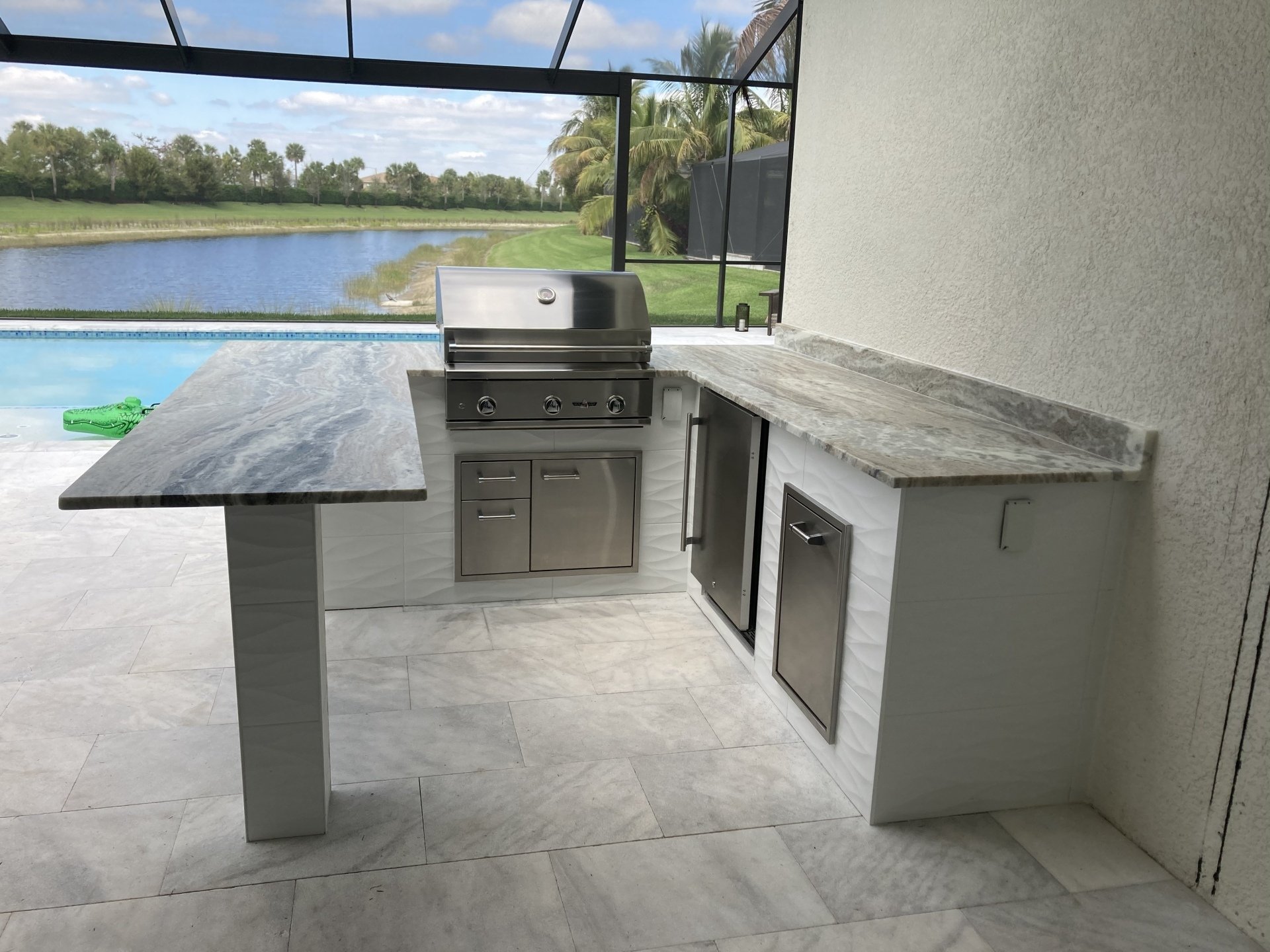 Porcelain and Tile Outdoor Kitchens HL Posey Builders