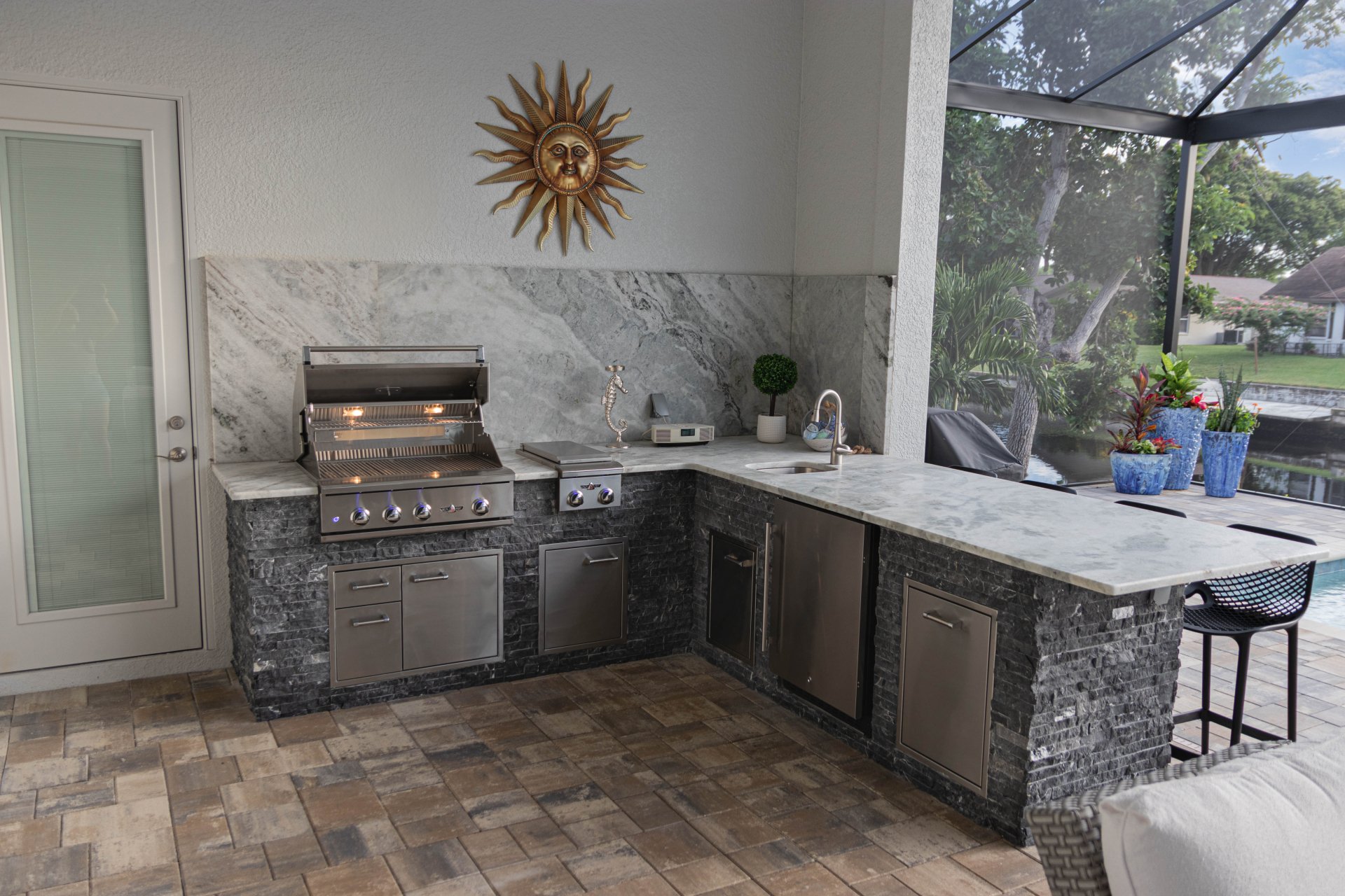 Porcelain and Tile Outdoor Kitchens HL Posey Builders