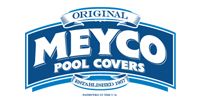 MEYCO Pool Covers logo in blue and white with arched banner and “Original” label